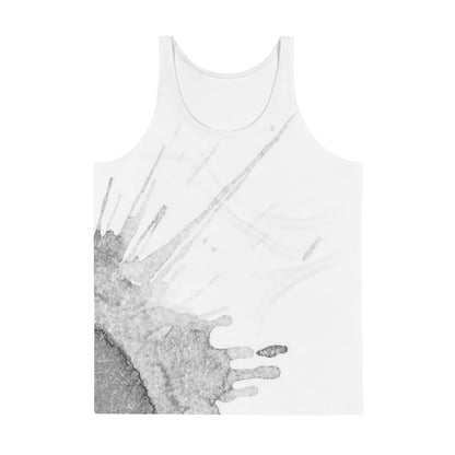 Watercolour Grey Splash - Mens Tank Top