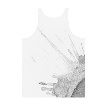 Watercolour Grey Splash - Mens Tank Top