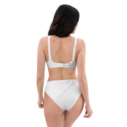 Watercolour Grey Splash - Womens Two-Piece Bikini