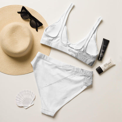 Watercolour Grey Splash - Womens Two-Piece Bikini