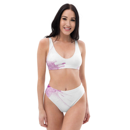 Watercolour Pink Splash - Womens Two-Piece Bikini