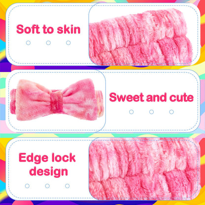 Wavyknot 25 Pcs Spa Headbands Bulk — Soft Coral Fleece Makeup Hairbands for Skincare & Makeup