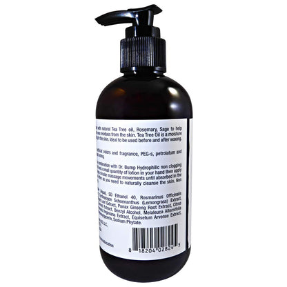 Wax Necessities Waxness Dr. Bump Natural Pre-Post Lotion – Tea Tree, Rosemary, Lemongrass & Sage (8 oz)