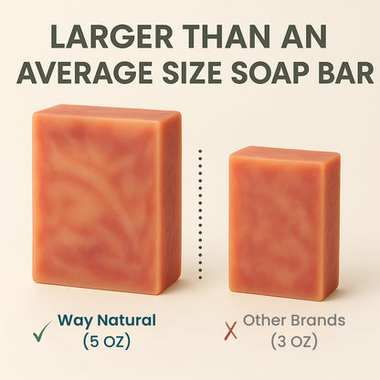 Way Natural Goat Milk Soap Bar Cherry Almond (3 Pack) – Premium Handmade in USA, 5oz Each