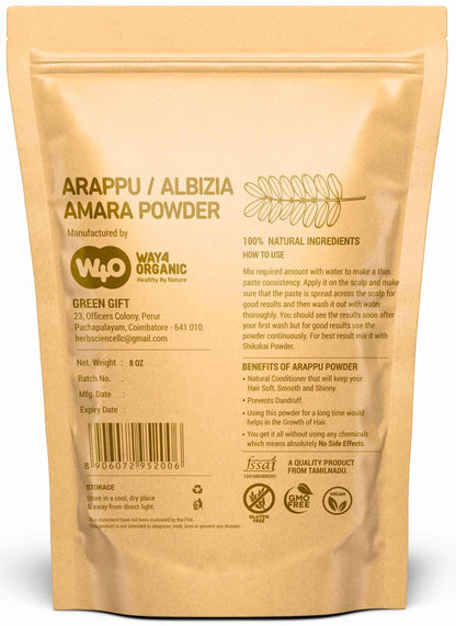WAY 4 ORGANIC W4O Arappu Powder 8 Oz – Natural Hair Care & Scalp Support