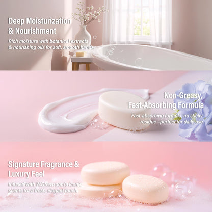 W.Dressroom Moisturizing Hand Cream — Non-Greasy, Quick-Absorbing, Travel Size 50 ml (No.11 White Soap Scent)