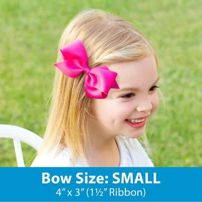 Wee Ones Girls' Classic Velvet Hair Bow on WeeStay No-Slip Clip - Small, Cardinal