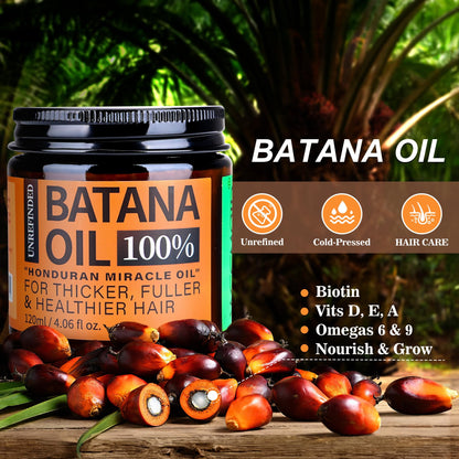 WEEMOTD Unrefined Batana Oil for Hair Growth – Honduran Batana Oil with Espresso Coffee Infusion, 4.06 fl oz