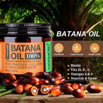 WEEMOTD Unrefined Batana Oil for Hair Growth – Honduran Raw Batana Oil (2 oz, Espresso Coffee)