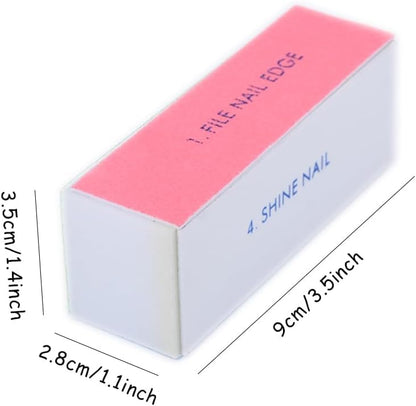 WEILUSI 4-Way Nail Buffer Block Kit – 6 Pack Nail Files & Buffers