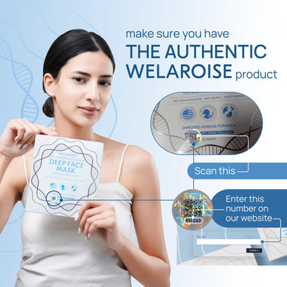 Welaroise Bio Protein Collagen Hydrogel Mask – 35% More Collagen, Deep Hydration (5 Pack)