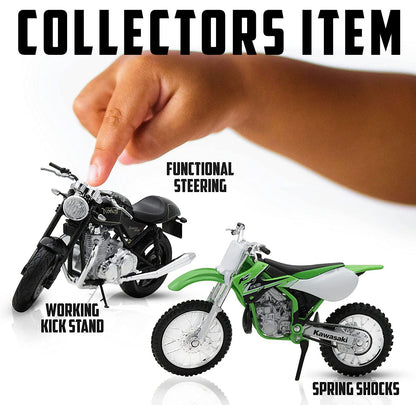 Welly Die Cast Suzuki RM250 Yellow 1:18 Scale Motorcycle – Collectible Dirt Bike Model