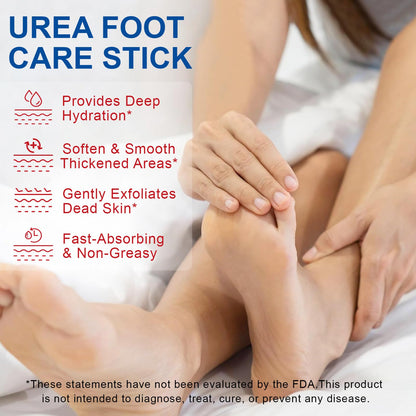 Weluno 2-Pack Urea Cream Stick 60% + 2% Salicylic Acid for Dry, Cracked Heels | Maximum Strength Foot Moisturizer