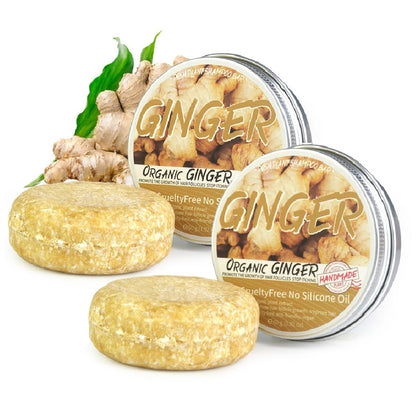 WenFeng Ginger Shampoo Bar – 2 Pcs Natural Hair Growth for Men & Women