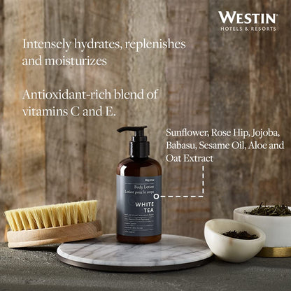 Westin White Tea Aloe Body Lotion | Hotel Spa Hydration, 8 oz Pump