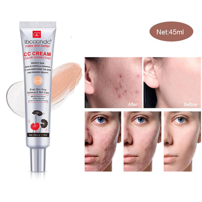 WFWJ Color Correcting CC Cream SPF25 – Light Full-Coverage Foundation with Hydrating Serum (45 ml)