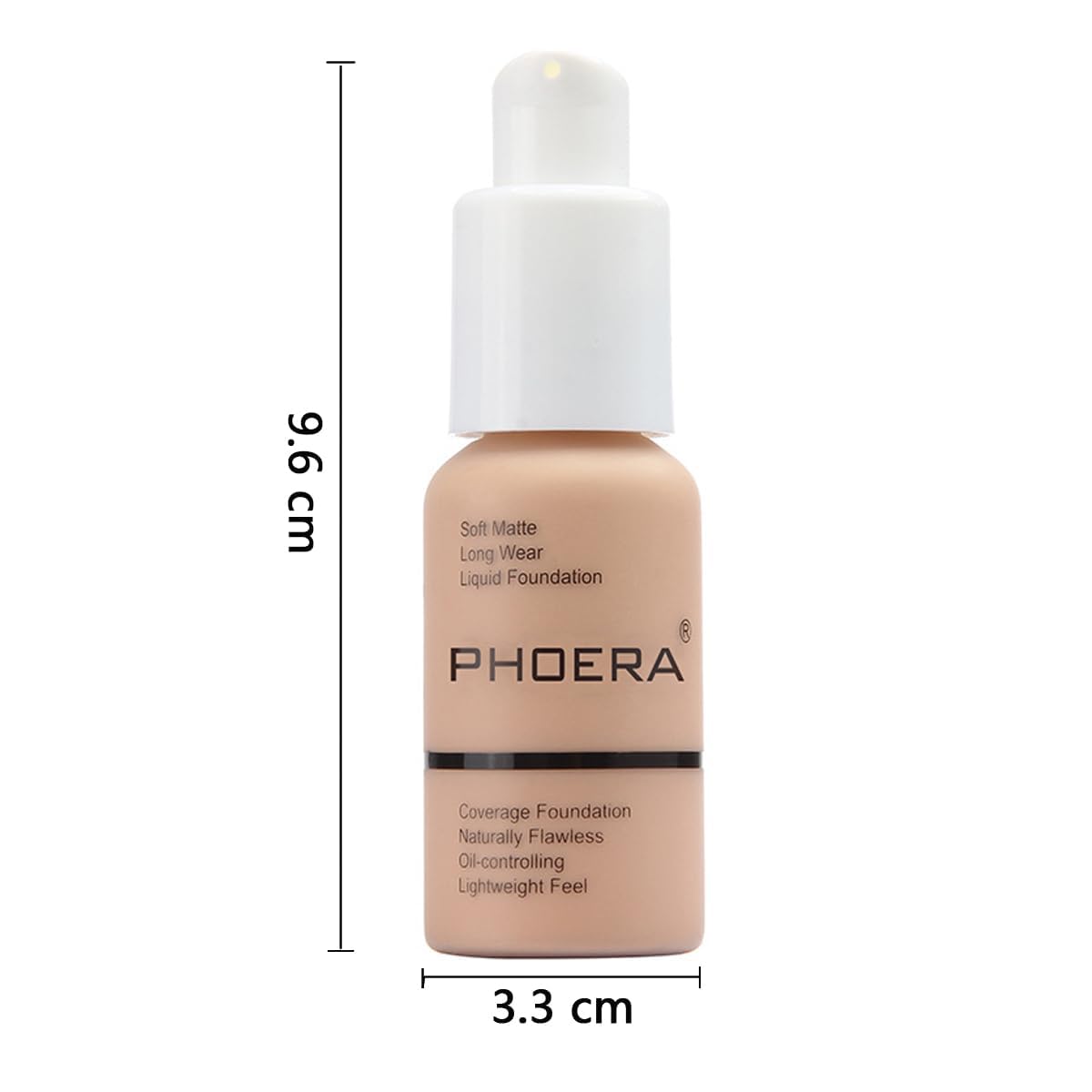 WFWJ PHOERA Foundation 102 Nude – Flawless Soft Matte Liquid Foundation, 24H Oil Control & Waterproof