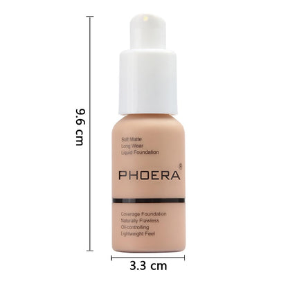 WFWJ PHOERA Foundation 2 Pack – Full Coverage Matte Liquid Foundation (102 Nude)