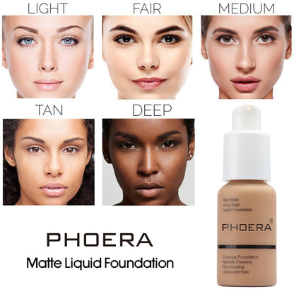 WFWJ PHOERA Foundation 2 Pack – Full Coverage Matte Liquid Foundation (102 Nude)