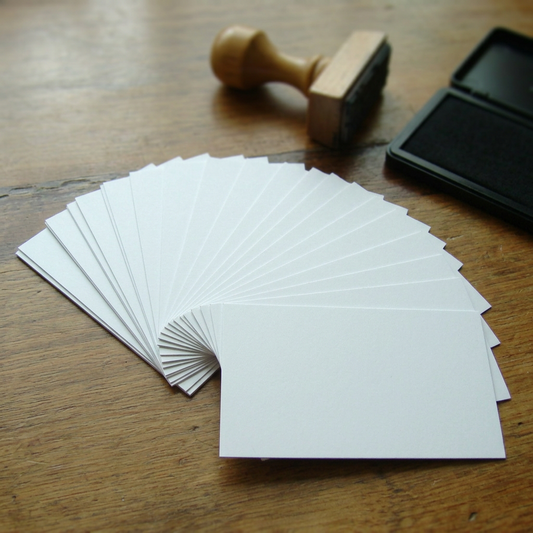 100 x White Blank Business Cards - 250gsm Ultra White Card
