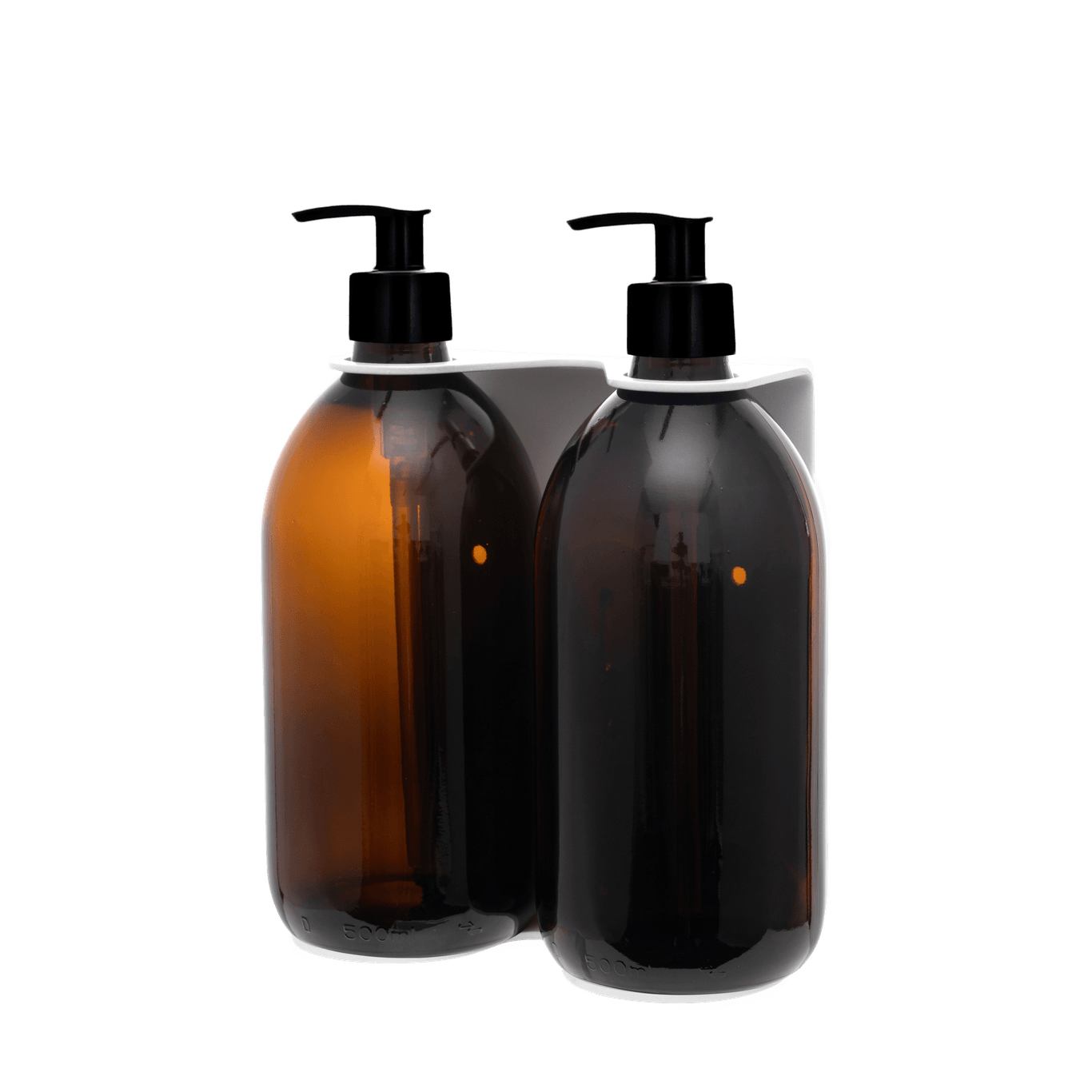 White Double Wall Mounted Soap Dispenser