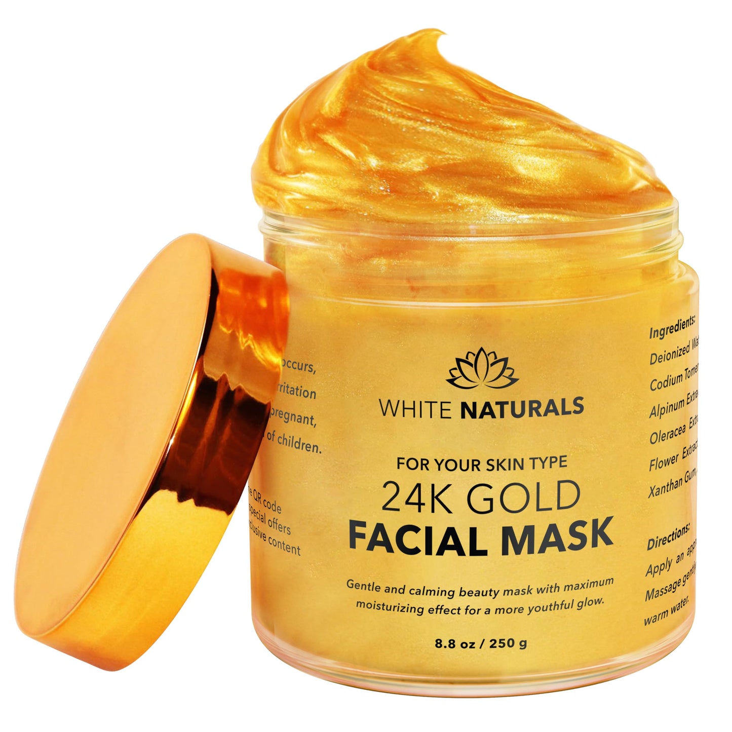 White Naturals One Day Sale: 24K Gold Facial Mask – Anti-Aging, Hydration & Glow