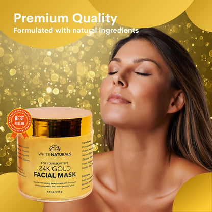 White Naturals One Day Sale: 24K Gold Facial Mask – Anti-Aging, Hydration & Glow