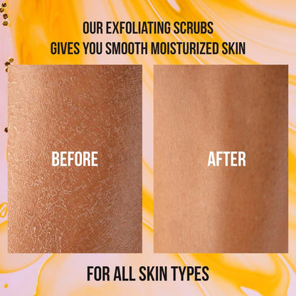 White Naturals 24K Gold Body Scrub – Exfoliating Sugar Scrub for Radiant Skin