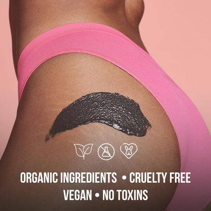 White Naturals Organic Activated Charcoal Face & Body Scrub – Exfoliating & Detoxifying, 10 oz
