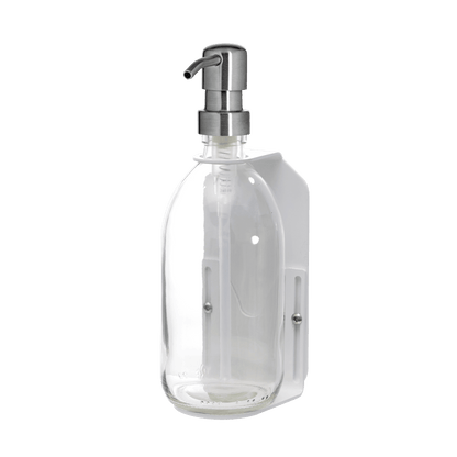 White Single  Wall Mounted Soap Dispenser