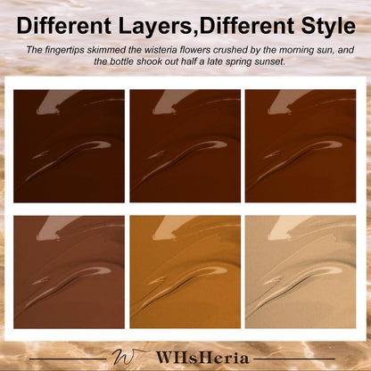 WHsHeria Gel Nail Polish Set – 6 Colors 15ML | Coffee Brown to Nude Pink | UV/LED Soak Off
