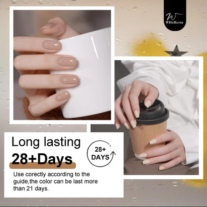 WHsHeria TPO Free Gel Polish Set – 6x15ml Soak-Off Nude Shades for DIY Manicure