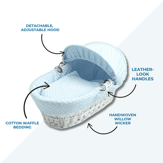 Wicker Moses Basket-No stand included.