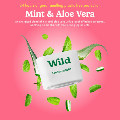 Wild The Full Monty Starter Kit – Refillable Aluminum-Free Deodorant with 5 Fresh Scents