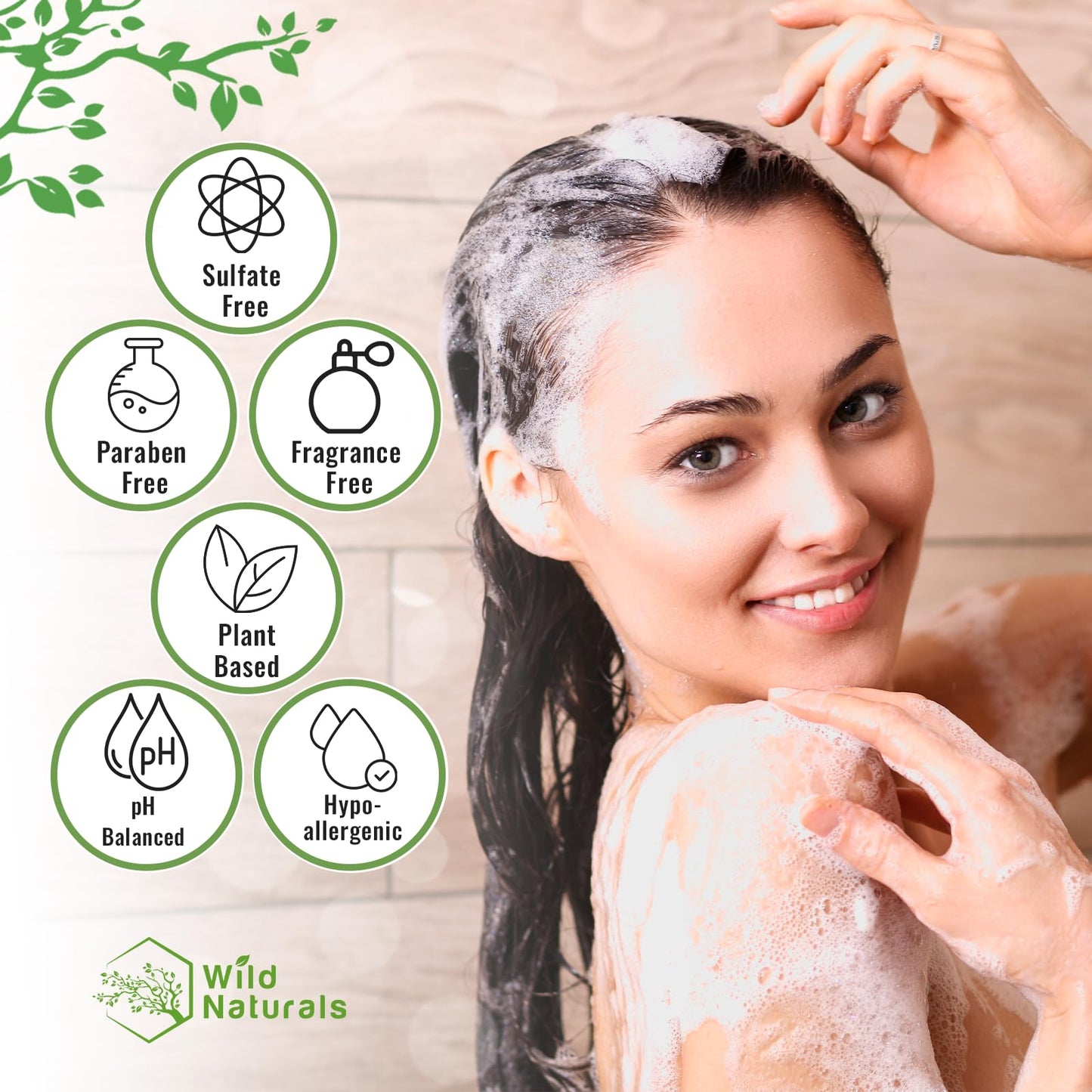 Wild Naturals Eczema Manuka Honey Shampoo – Hydrating, Sulfate-Free for Psoriasis & Dry Scalp