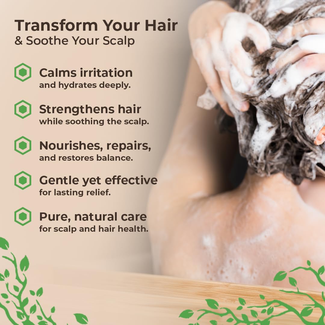 Wild Naturals Eczema & Psoriasis Shampoo Set for Dry, Itchy Scalp | Dandruff & Seborrheic Dermatitis Care