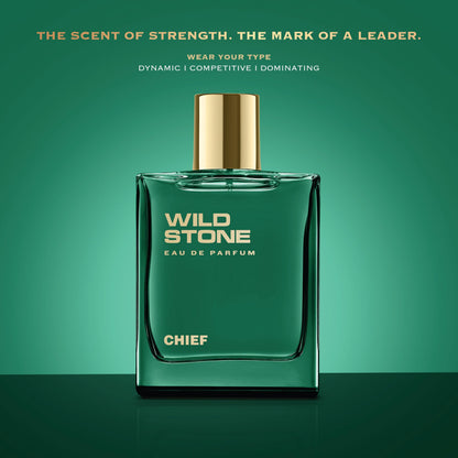Wild Stone Chief EDP for Men – Luxury Aquatic-Woody Perfume, 100 ml