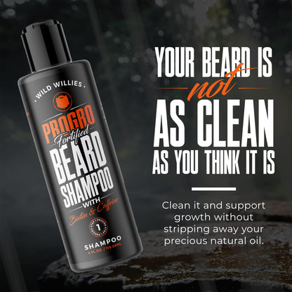 Wild Willies Beard Shampoo with Biotin & Caffeine – Nourishes & Strengthens