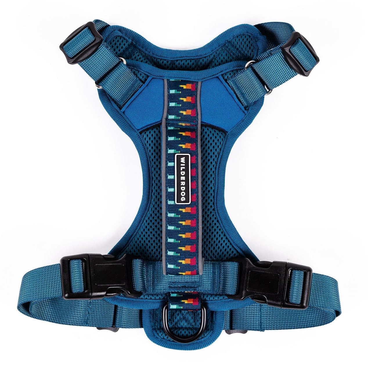 Wilderdog Lightweight Dog Harness with Reflective Straps – Large – Pacific Blue