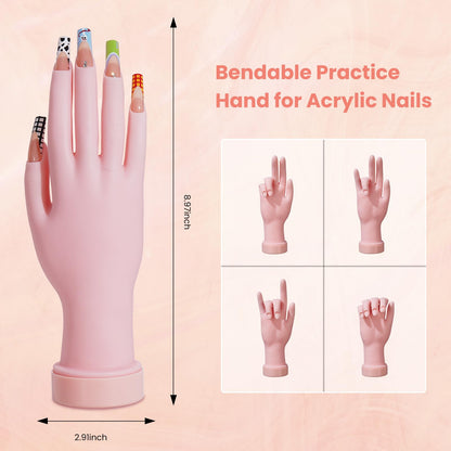 Wilfniee Nail Kit for Beginners – All-in-One Acrylic Starter Set with UV Lamp & Gel Polish
