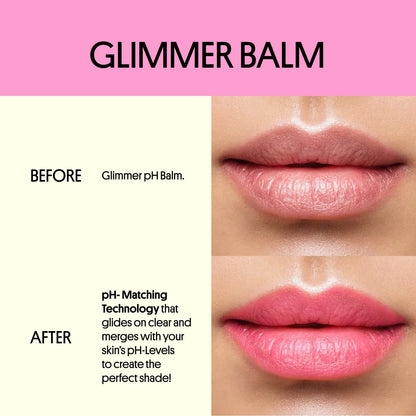Winky Lux Lavender Glitter Confetti Balm & Rosé Glimmer Balm Duo – pH-Activated Lip Balms with Color-Changing Pink Tint