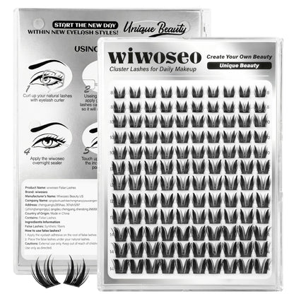 wiwoseo Bunny Lash Clusters - Manga Spiky Lashes Kit for DIY Salon Look