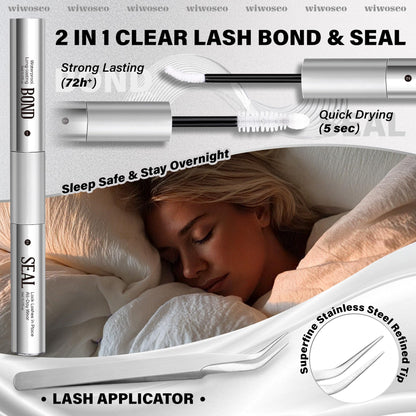 wiwoseo Bunny Lash Clusters Kit – Manga Lashes with Spikes for a Salon Look