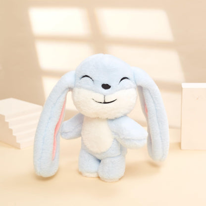 WLSUNYAO Bunny Plush Toy - Rotating Head Rabbit Plush Pillow, Mood-Expressive 11in Blue, Gift-ready