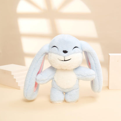 WLSUNYAO Bunny Plush Toy - Rotating Head Rabbit Plush Pillow, Mood-Expressive 11in Blue, Gift-ready