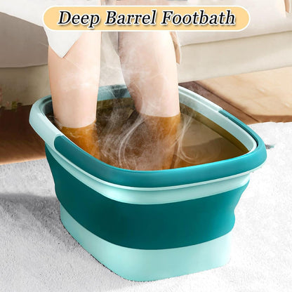 WMHYLYH Collapsible Foot Spa Massager – Foldable 15L Foot Bath with 120 Massage Points