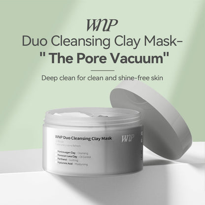 WNP Duo Cleansing Clay Mask – Niacinamide & Hyaluronic Acid for Deep Pore Cleansing (3.53 oz)