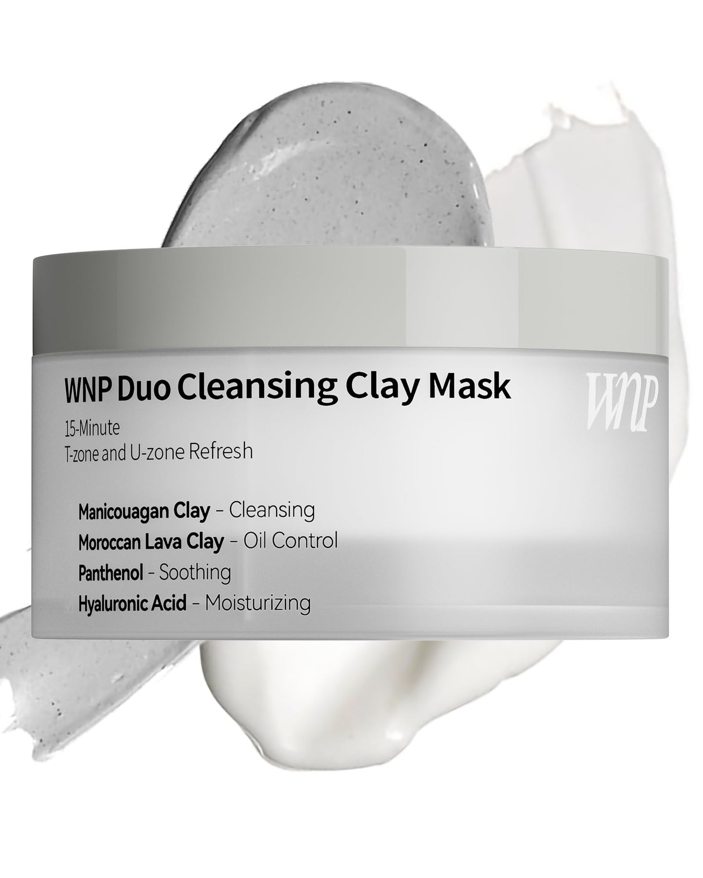 WNP Duo Cleansing Clay Mask – Niacinamide & Hyaluronic Acid for Deep Pore Cleansing (3.53 oz)