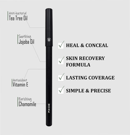 WOAK Stealth Fighter Pen – Concealer for Men | Hybrid Skin Care for Blemish Coverage (Tan)