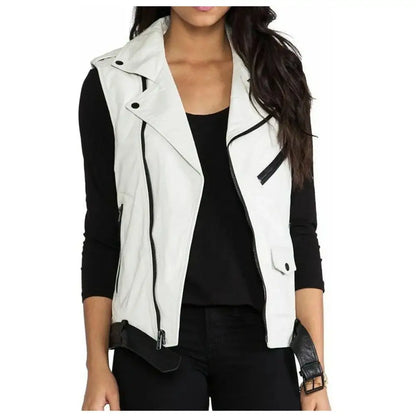 Women’s Motorcycle Fashion Leather Vest